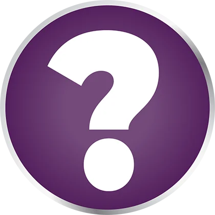 purple question circle icon